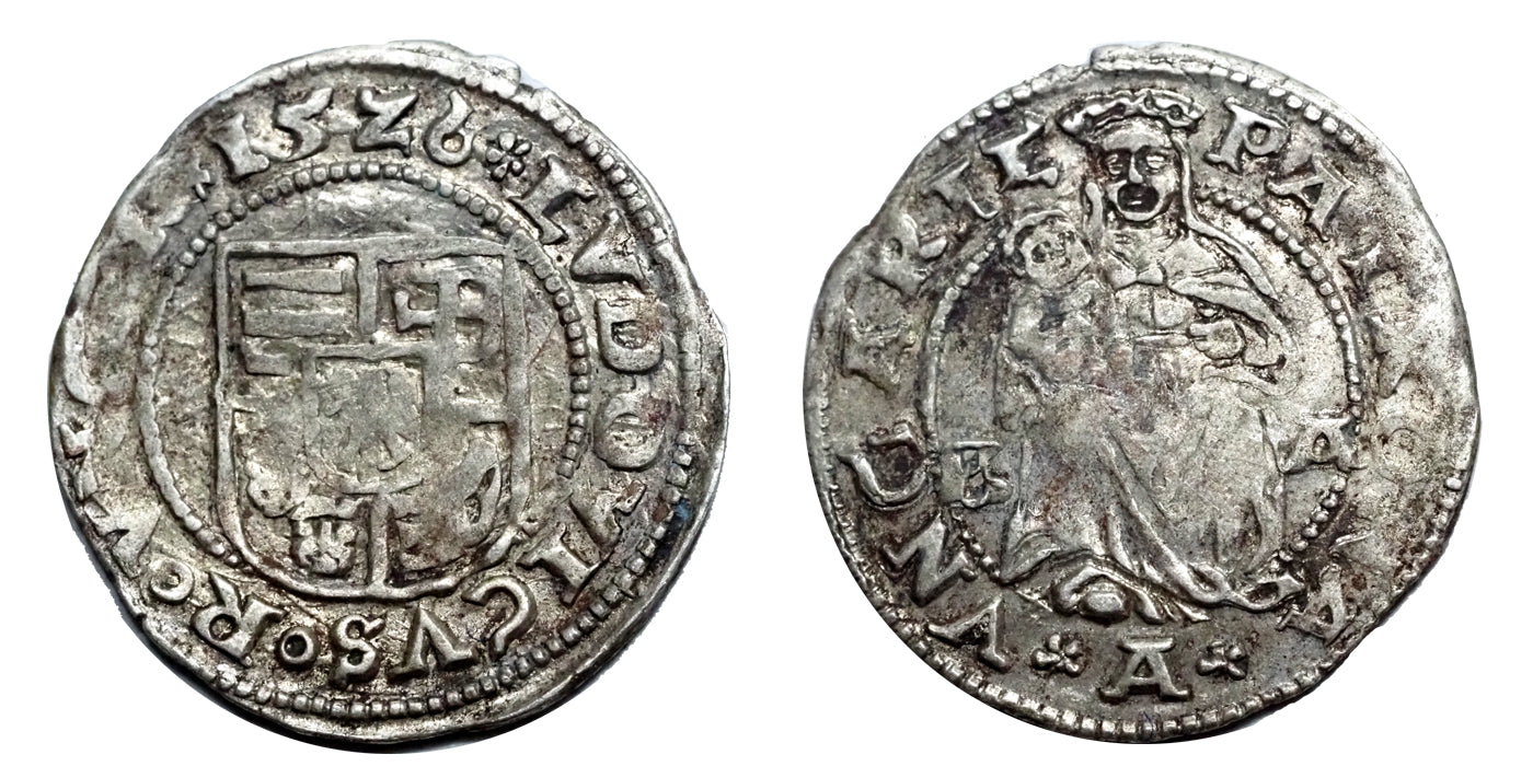 II.Lajos 1516-1526 denár 1526 Buda