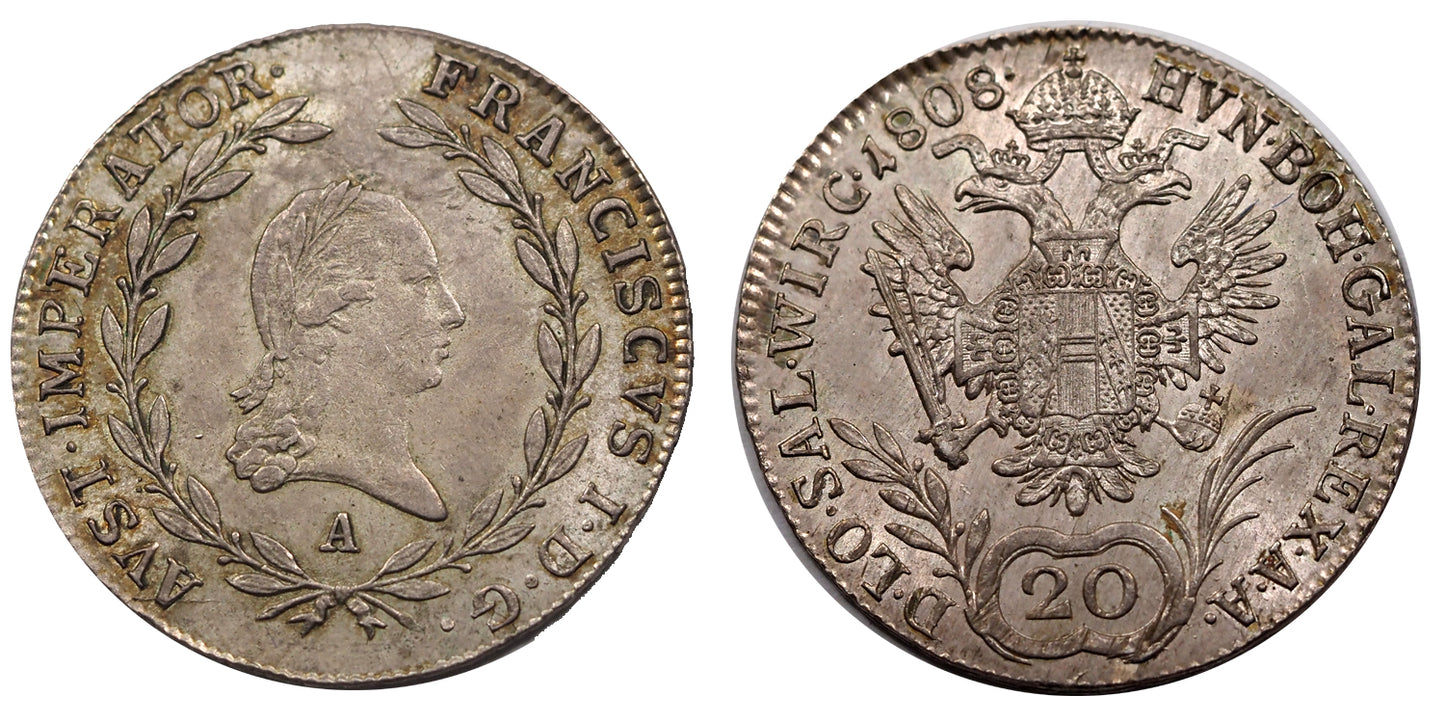 Ferenc 1792-1835 20 krajcár 1808