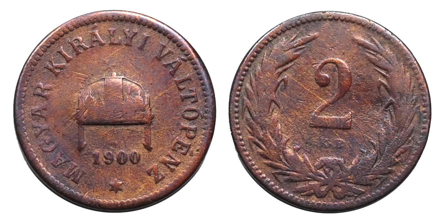 Ferenc József 1848-1916 2 fillér 1900 KB RR!