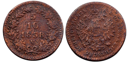Ferenc József 5/10 krajcár 1858 V