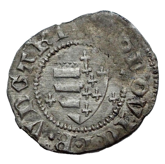 I.Lajos 1342-1382 denár szerecsenfej-csillag