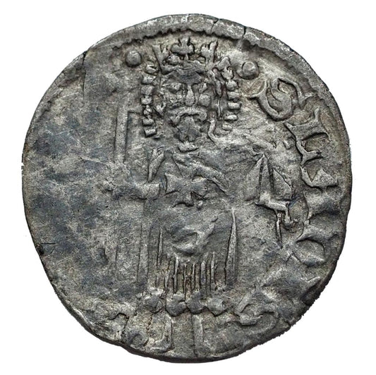 I.Lajos 1342-1382 denár püspöksüveg R!