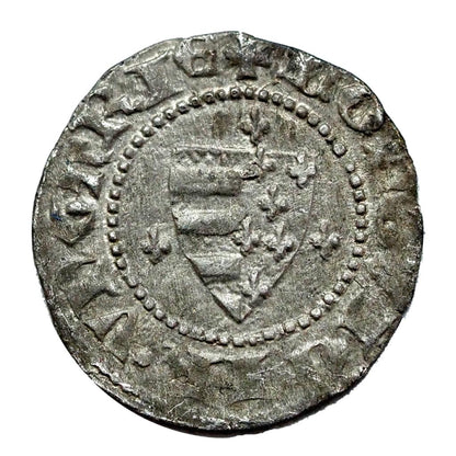 I.Lajos 1342-1382 denár szerecsenfej-liliom RR!