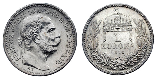 Ferenc József 1 korona 1916 KB
