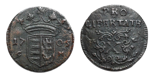 II.Rákóczi Ferenc 1703-1711 X poltura 1705 CM