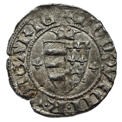 I.Lajos 1342-1382 denár korona-G UNIKUM!