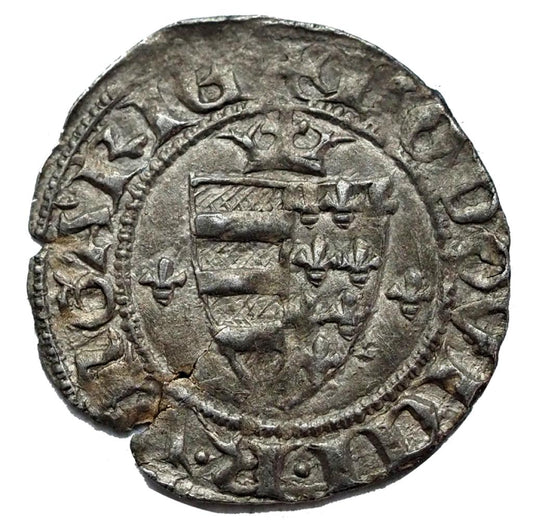 I.Lajos 1342-1382 denár korona-G UNIKUM!